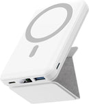 Magnetic Wireless Portable Power Bank, Foldable 10000Mah Battery Pack with USB-C Cable LED Display, Magnetic Power Bank 22.5W PD Fast Charging for Iphone 15/14/13/Pro/Mini/Pro Max (Light Blue)