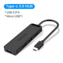 USB-C 4-Port Hub with Charging - USB 3.0 Splitter