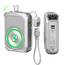 SEANCHEER P05 Portable Charger, Magnetic Power Bank, Small Wireless Powerbank, Battery Pack10000Mah Travel Essentials Fast Charging with Built in Cable, Foldable Wall Plug for Iphone,Samsung,Andriod,Back to School,Back to School Haul