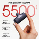 Iwalk Portable Charger Power Bank - 5500Mah Next-Gen Small Battery, 22.5W Speed Fast Charging, USB-C Accessory with Bidirectional PD Support, Compatible with Iphone 17/16/15, Samsung Galaxy S25/S24/S23, Ipad & Digital Devices (Plug & Cable Ready), Smartph
