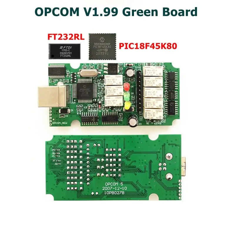 OPCOM V1.99 Green Board with chips for v200603a firmware Mainland China external testing