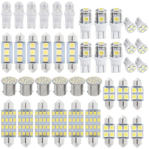 Collection of Everso LED Car Interior Lights and assorted LED light bulbs