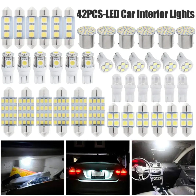 Set of 42 Everso LED Car Interior Lights in various sizes and shapes for all vehicles