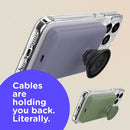 Magsafe Powerpack - 5000Mah Magnetic Powerbank with Grip & Stand for Magsafe Phones - Wireless Charging, Secure Hold, Compact Design - Popsockets