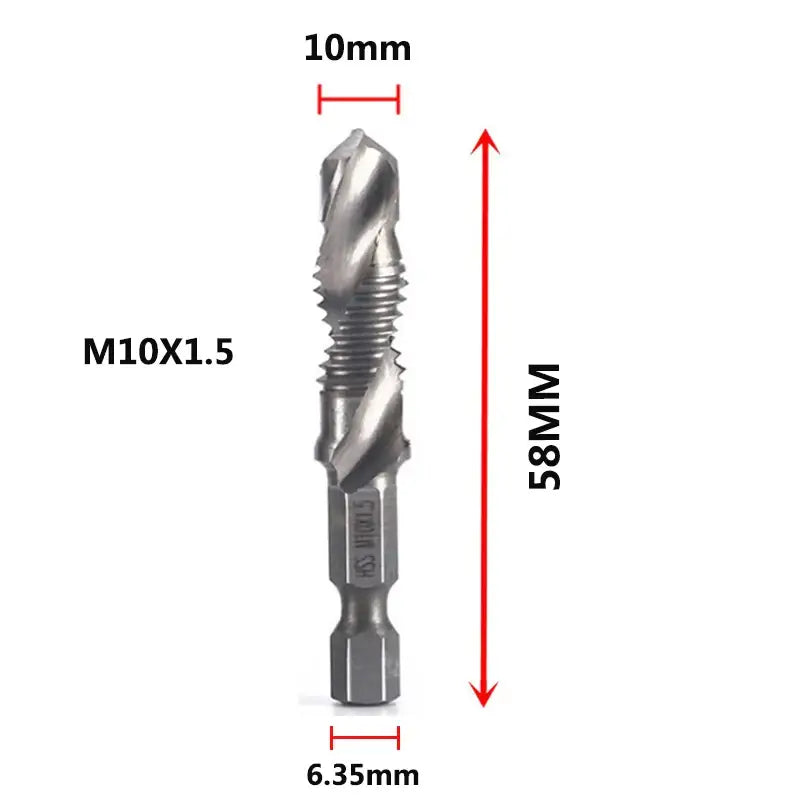 Metallic drill bit with threaded sections in Fbiannely DIY Supplies for metalworking