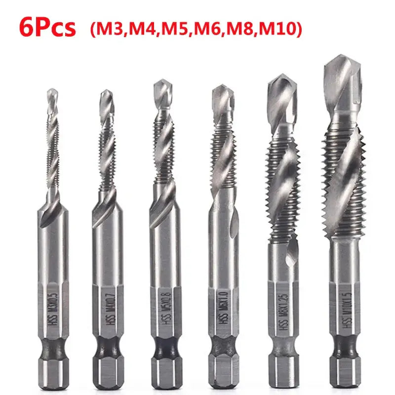 Set of six metric thread taps and drill bits from Fbiannely DIY Supplies for metalworking