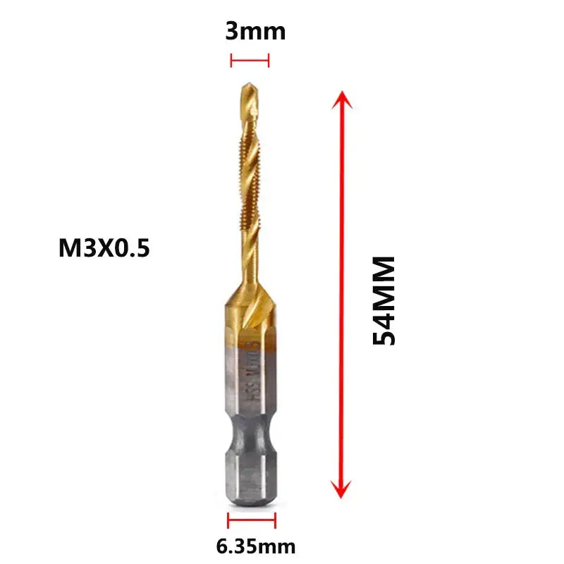 Titanium-coated drill bit with hexagonal shank for Fbiannely DIY Supplies