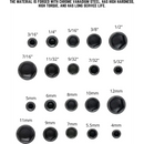 Set of Fbiannely Hex Sockets Sleeve with imperial and metric measurements displayed