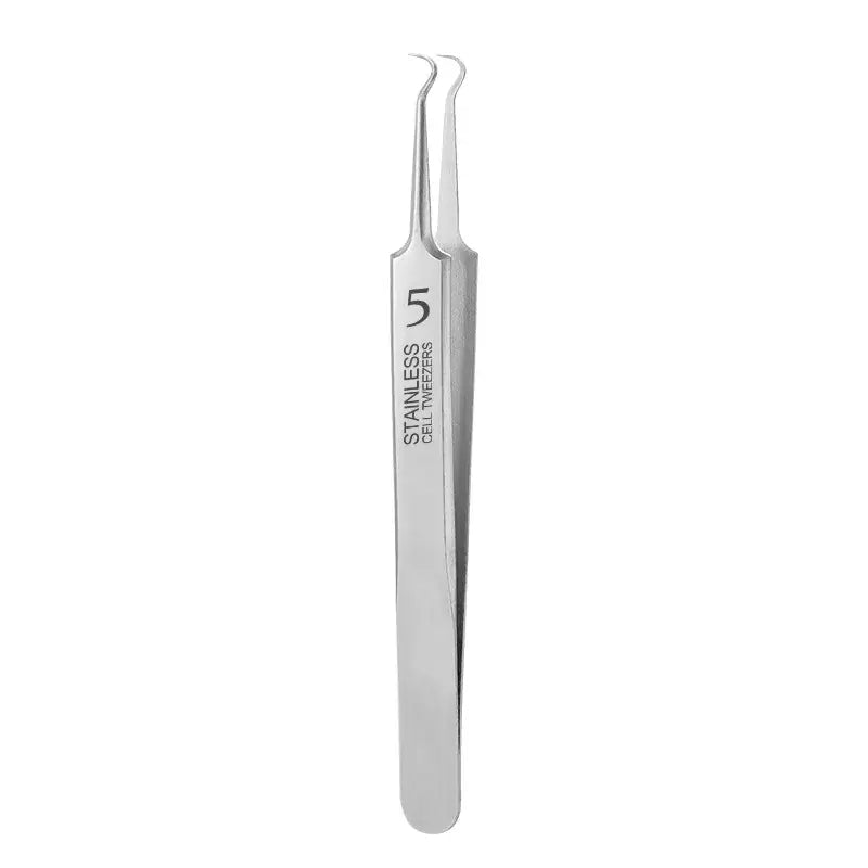 Stainless steel tweezers with angled tips from Fbiannely for treating cell pimples