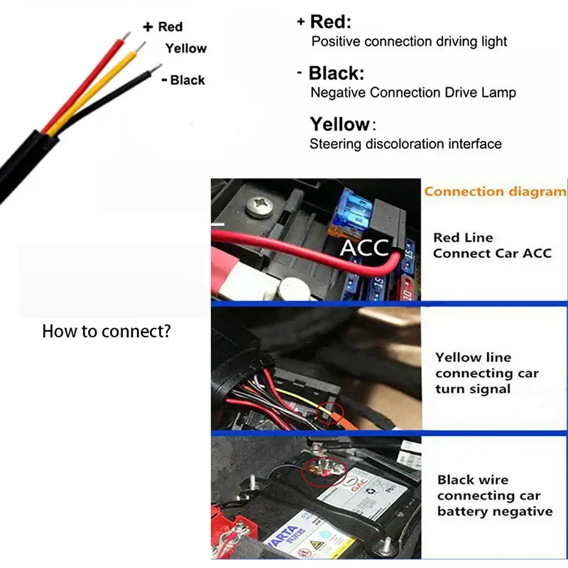 Wiring diagram for FCCEMC Day Light 2400LM High-Performance Lighting installation