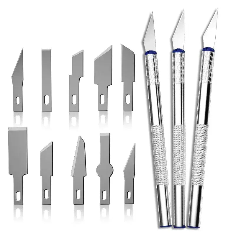 Precision Craft Knife Set with 13pcs Metal Carving and 2.4 Inch Fixed Blade for Versatile Use