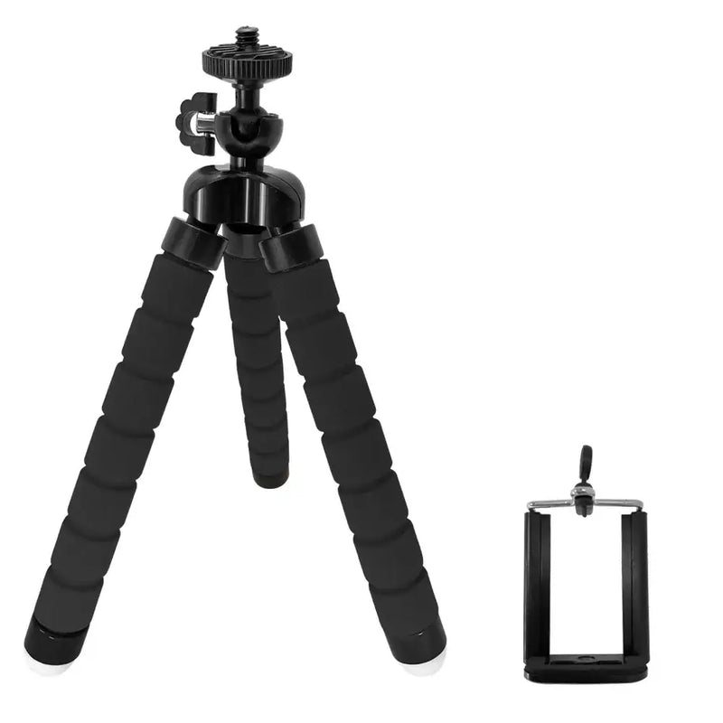 Flexible tripod with foam-covered legs and smartphone mount, tripod compatible from Mainland China