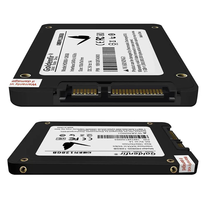 Solid-state drive showcasing Goldenfir SATA III NAND Flash with cooling fin design