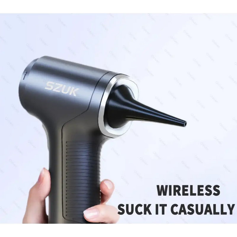 Handheld Car Vacuum Cleaner resembling a futuristic hair dryer for vehicle interiors