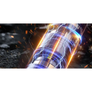 Cylindrical metal object with electric arcs illustrating the Szuk 98000Pa car vacuum’s power