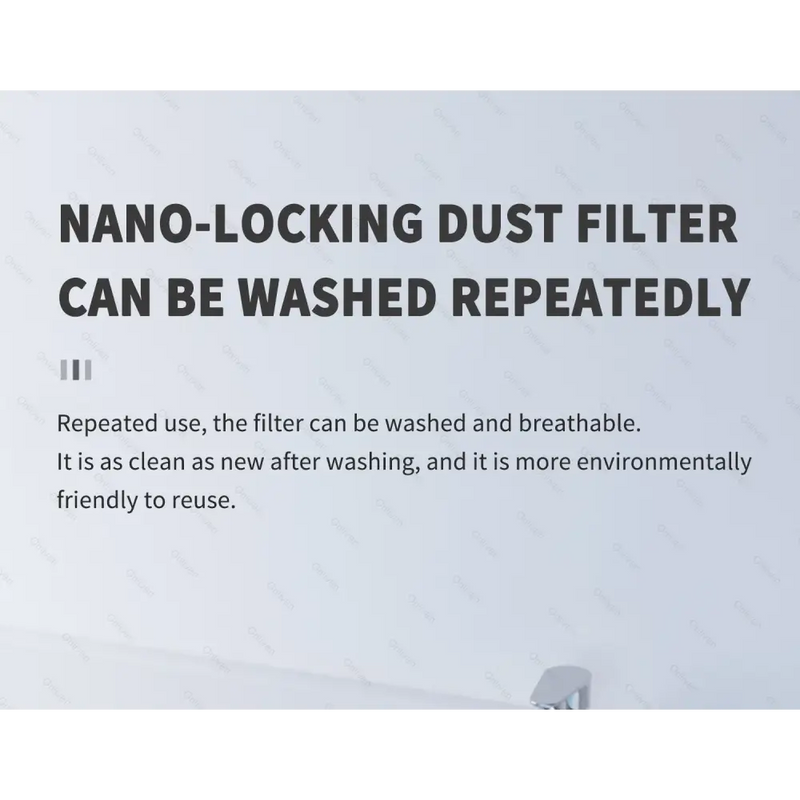 Nano-locking dust filter for the Handheld Car Vacuum Cleaner for a pristine vehicle interior