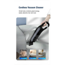 Handheld USB charging portable vacuum cleaner with a sleek black design for home and car