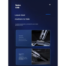 Advertisement showcasing Handheld USB Charging Portable Vacuum Cleaner for home and car use