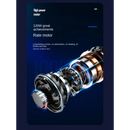 Cutaway view of electric motor components in Handheld USB Charging Portable Vacuum Cleaner