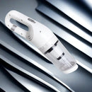 Handheld USB charging portable vacuum cleaner with sleek white design for home and car