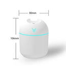 White cylindrical HAOYUNMA Compact Humidifier with turquoise accent and logo