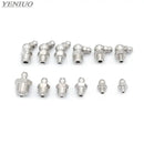 Metal grease fittings in various sizes and configurations, including Stainless Steel Grease Nipple with Male Thread