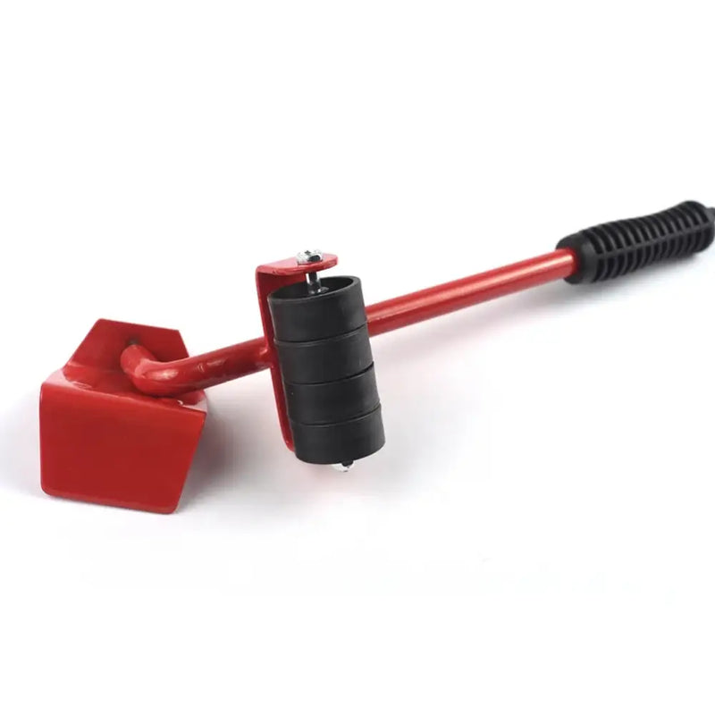 Red and black Heavy Duty Furniture Lifting Tool Set with roller and lifting plate