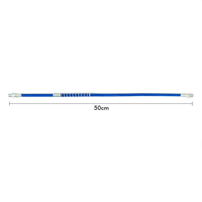 Blue and silver 50cm grease gun whip hose suitable for efficient wheel maintenance