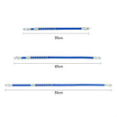 Blue and white grease gun whip hoses in various lengths for efficient wheel maintenance