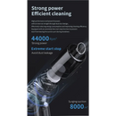 Handheld High Power Car Vacuum Cleaner with transparent canister and metallic nozzle