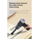 Handheld wireless vacuum cleaner efficiently cleaning a patterned surface in a vehicle