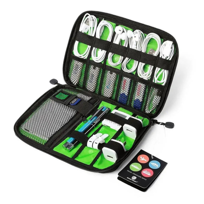 Travel organizer case for electronic accessories with Uthai T47 HDD cable storage