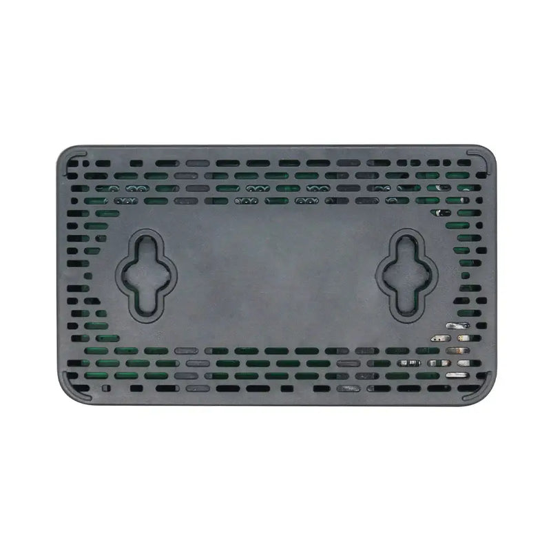 Rectangular gray plastic panel with perforated edges for HKBTM Mini 5 Ports Switch Mainland China Package