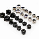 Collection of HZYUEGOU DIN985 Nylon Lock Nuts in black and silver hues