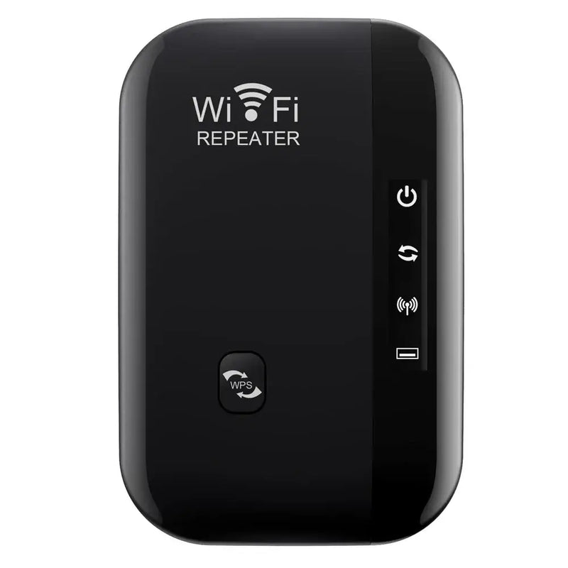 ICANING Wireless Modem with black casing and indicator lights for 300 Mbps Wi-Fi transmission