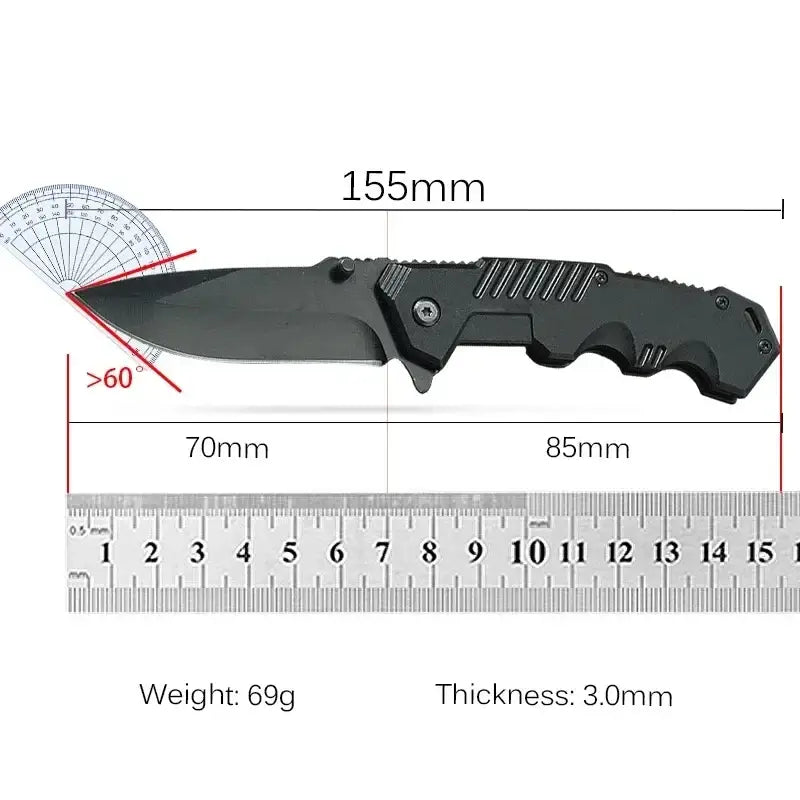 Folding tactical knife with specifications from IROVNE DIY Supplies, Mainland China