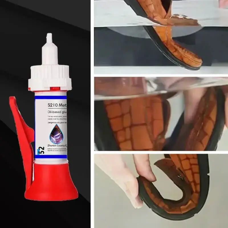 Bottle of Isfriday Caulk Semi Choice for shoe sole repair with application steps