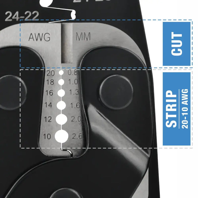 Wire stripper tool with gauge and cutting edge from IWISS IWC-1424AB Mainland China DIY Supplies