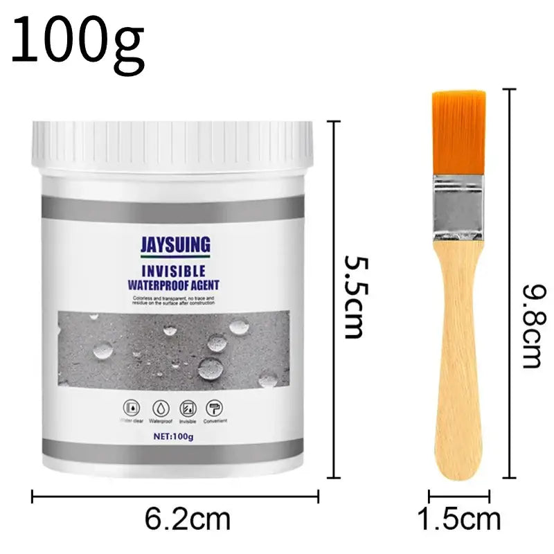 Jar of Jaysuing Invisible Waterproof Agent with Brush Applicator for Ceramics