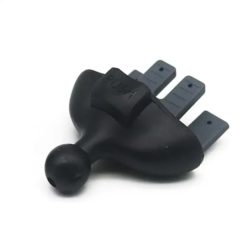 Black plastic electrical plug adapter with three prongs for Car CD Slot phone mount accessories