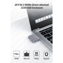JEYI Aluminum M.2 NVMe SSD Case with Magnetic Protection and USB Interface - Zebra-2230C