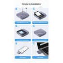 JEYI Aluminum M.2 NVMe SSD Case with Magnetic Protection and USB Interface - Zebra-2230C