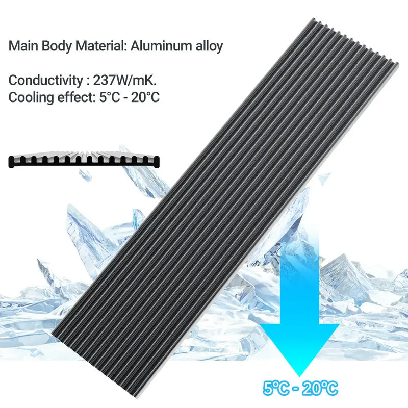 Jeyi Aluminum M.2 SSD Cooler for High Thermal Conductivity