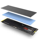Jeyi Aluminum M.2 SSD Cooler for High Thermal Conductivity - Black