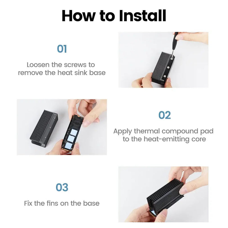 JEYI Choice Aluminum M.2 SSD Heat Sink for Enhanced Cooling - Finscold IceGlacier