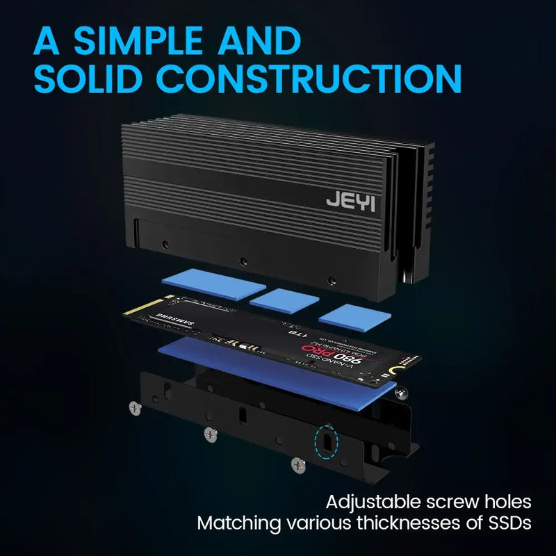 JEYI Choice Aluminum M.2 SSD Heat Sink for Enhanced Cooling - Finscold IceGlacier