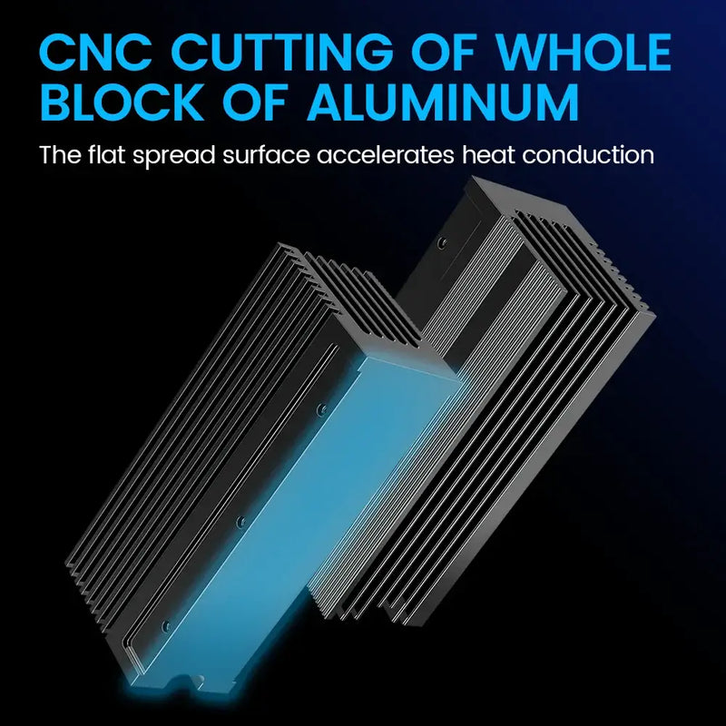 JEYI Choice Aluminum M.2 SSD Heat Sink for Enhanced Cooling - Finscold IceGlacier