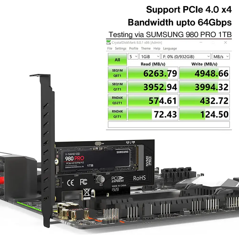 JEYI PCIe Expansion Card with Gen4 64Gbps and Multiple Interface Support - SK4PRO / CHINA