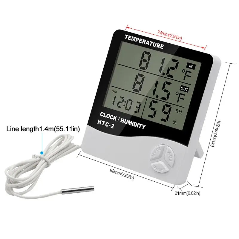 Digital Thermometer Hygrometer by JIGONG Max for Accurate Temperature Readings