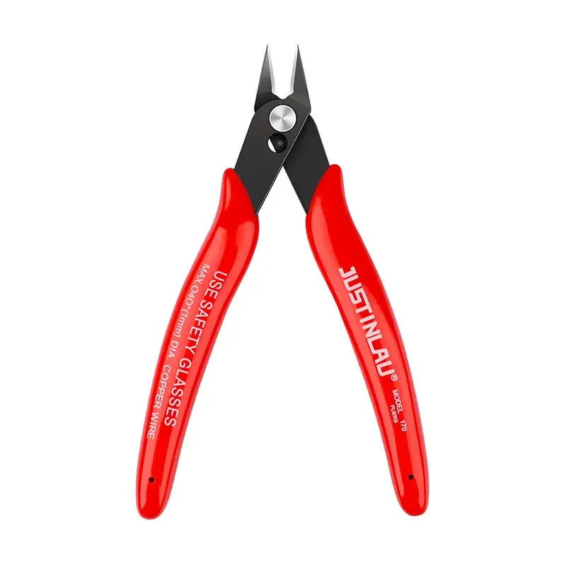 Red-handled steel wire stripper, JUSTINLAU Carbon Steel Wire Stripper for precision cutting